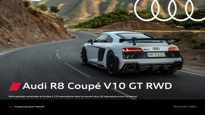 Audi R8 Tarifs