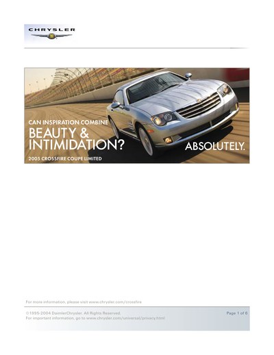 Chrysler Crossfire 2003 - 2008