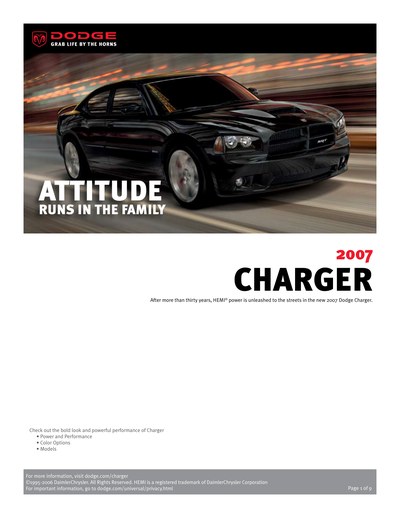 Dodge Charger LX - 6 2006 - 2010