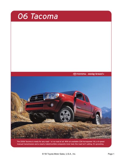 Toyota Tacoma 4x2 N220-->N270 - 2 Phase 1 2005 - 2012